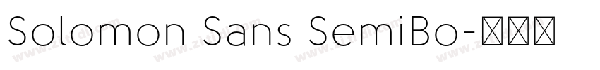 Solomon Sans SemiBo字体转换